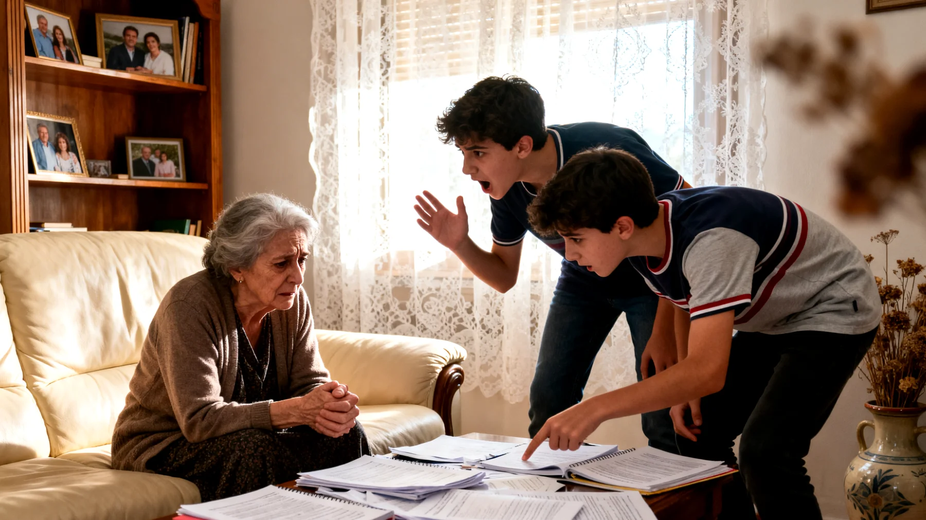 La nonna fatica enormemente a dire 'no' ai nipoti adolescenti, cedendo quasi sempre alle loro richieste per paura di deluderli o di essere vista come 'cattiva'. Questo atteggiamento genera confusione nei ragazzi, che non percepiscono limiti chiari e tendono a spingersi sempre oltre, aumentando le pretese e perdendo progressivamente il rispetto nei confronti della nonna."