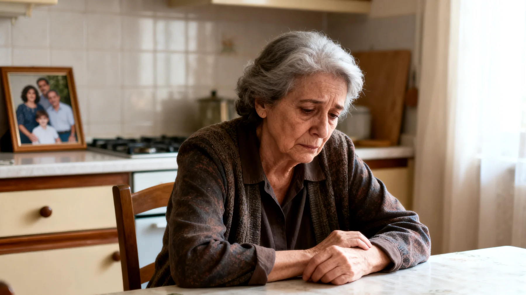 La nonna si sente in colpa per non riuscire a essere sempre presente e disponibile per i nipoti giovani adulti, temendo di non aver dato abbastanza durante la loro crescita o di aver commesso errori educativi nel passato che oggi influenzano il loro carattere e le loro scelte di vita."