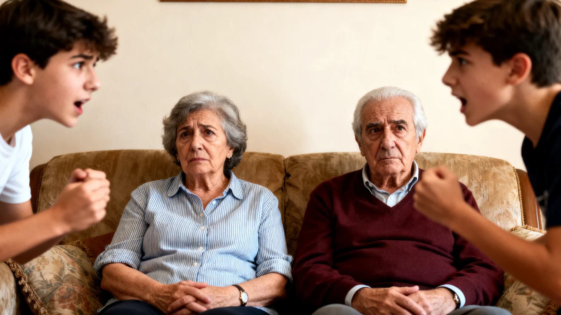 I nonni si trovano in difficoltà nel gestire le dinamiche di gelosia e rivalità tra i nipoti adolescenti, che competono costantemente per ottenere attenzioni, favoritismi e riconoscimenti da parte loro. Questa situazione crea tensioni familiari e mette i nonni nella scomoda posizione di dover bilanciare l'affetto senza alimentare ulteriori conflitti tra i ragazzi."