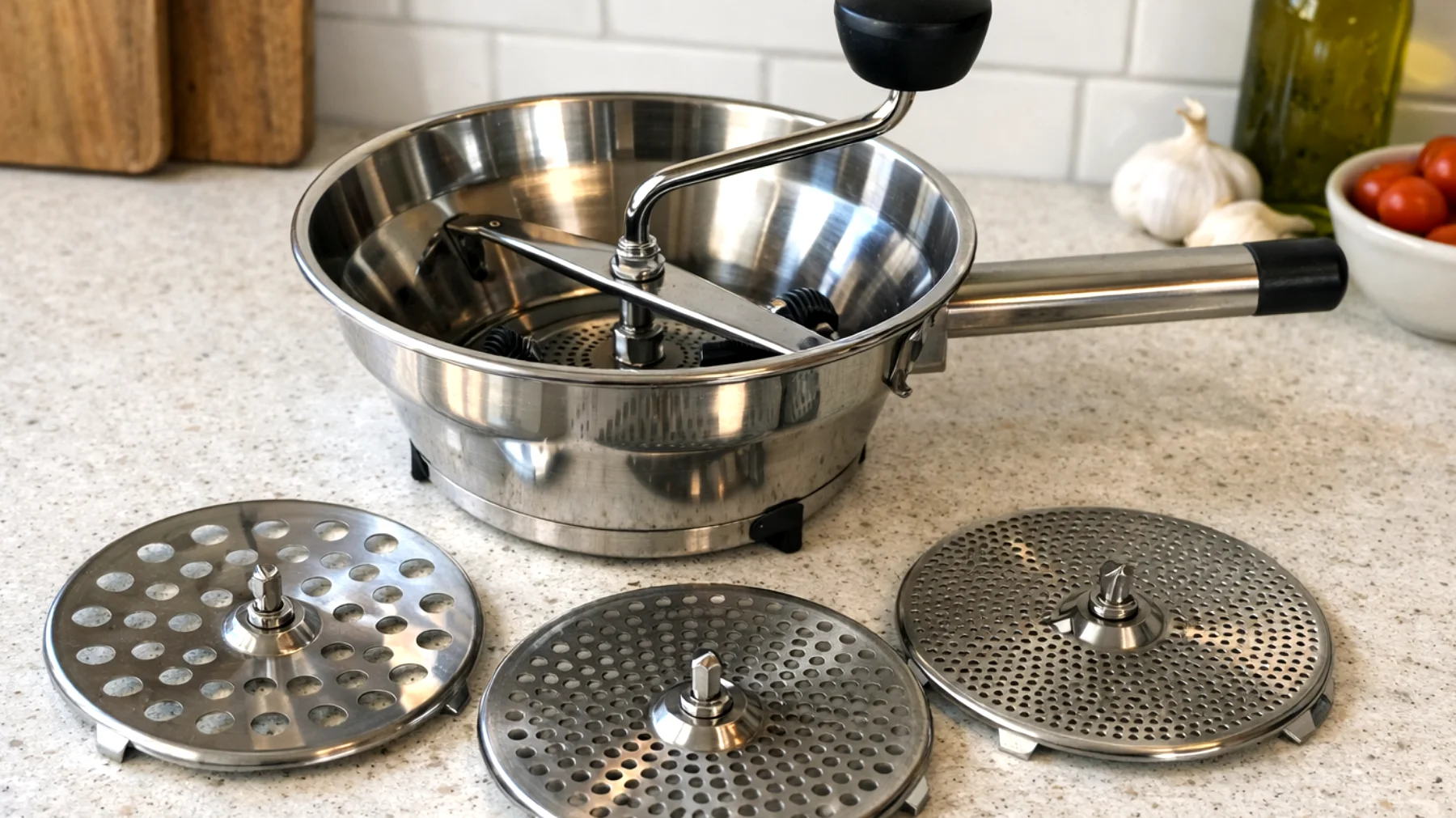 Come scegliere il passaverdure giusto per le proprie esigenze in cucina, considerando materiali, dimensioni, tipologie di fori e funzionalità per ottenere risultati ottimali con diverse preparazioni"